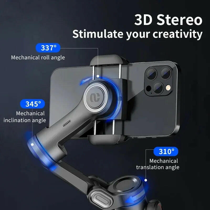 AOCHUAN Smart 3-Axis Handheld Gimbal Stabilizer for Smartphones with AI Face Tracking for TikTok and Vlogging.