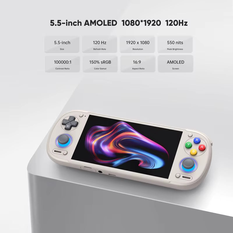 Retroid Pocket 6 Official Android Gaming Console - 5.5 Inch 1080P 120Hz AMOLED Display