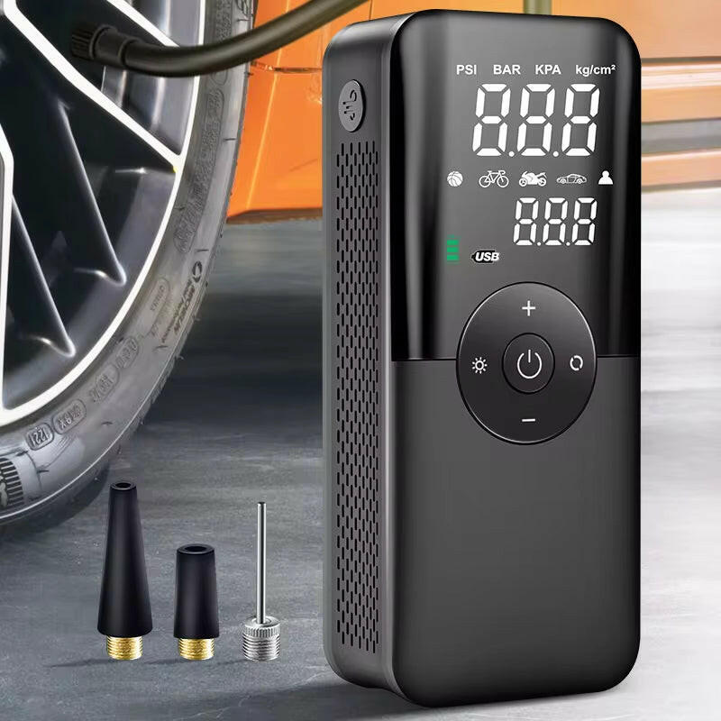 Rechargeable Air Pump Tire Inflator Portable Compressor Digital Cordless Car Tyre Inflator for Motocycle Bicycle Balls.