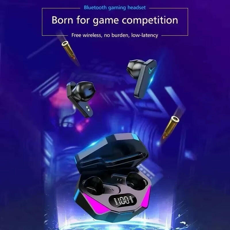 X15 TWS Bluetooth Wireless Gaming Earphones with 65ms Low Latency and Built-in Microphone.