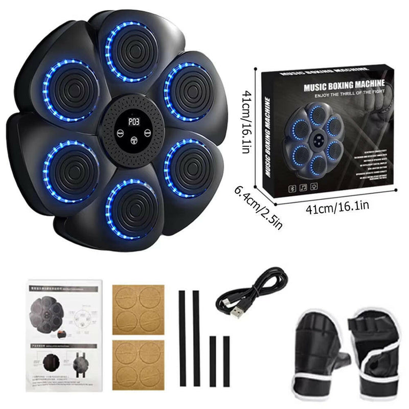 Smart Bluetooth Wall-Mounted Boxing Trainer with Music Integration for Home and Gym Use.