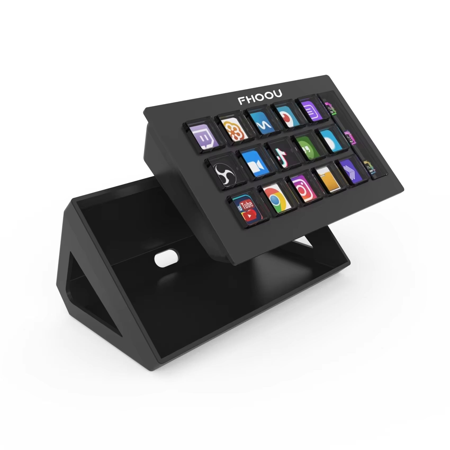Streamdeck Mini Visual Keyboard - 15 Customizable LCD Buttons for Live Content Creation on Windows and Mac.