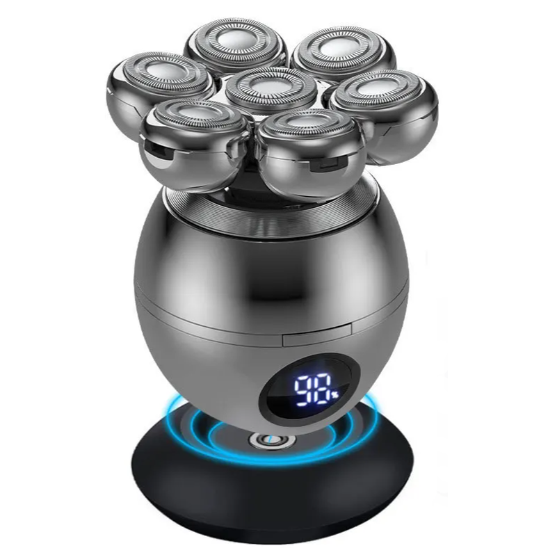 7 Head Electric Shaver for Men - Advanced 7D Floating Cutter, IPX5 Waterproof, USB Wireless Charging, and Multi-Grooming Kit.