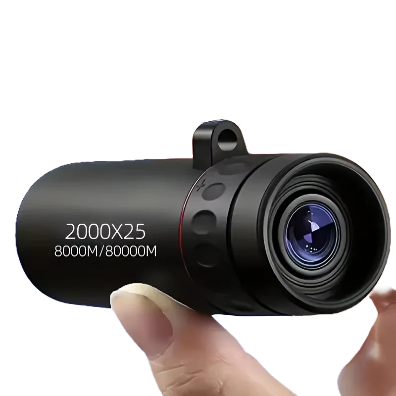 Experience the Outdoors with the 2000X25 HD Monocular Telescope - Compact, Portable, and Ideal for Camping, Hunting, and Birdwatching.