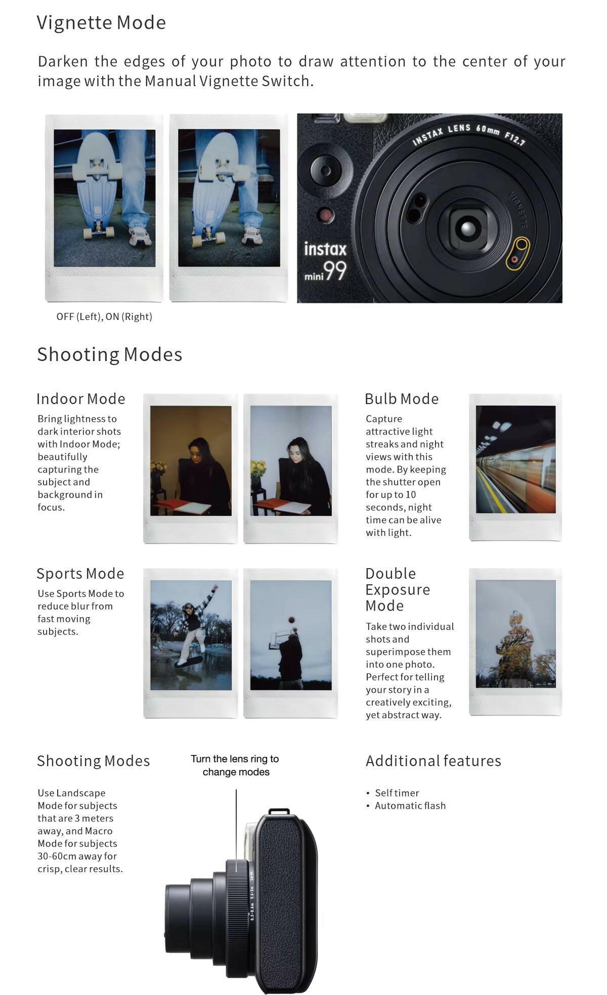 Genuine Instax Mini 99 Instant Photo Camera with Film.