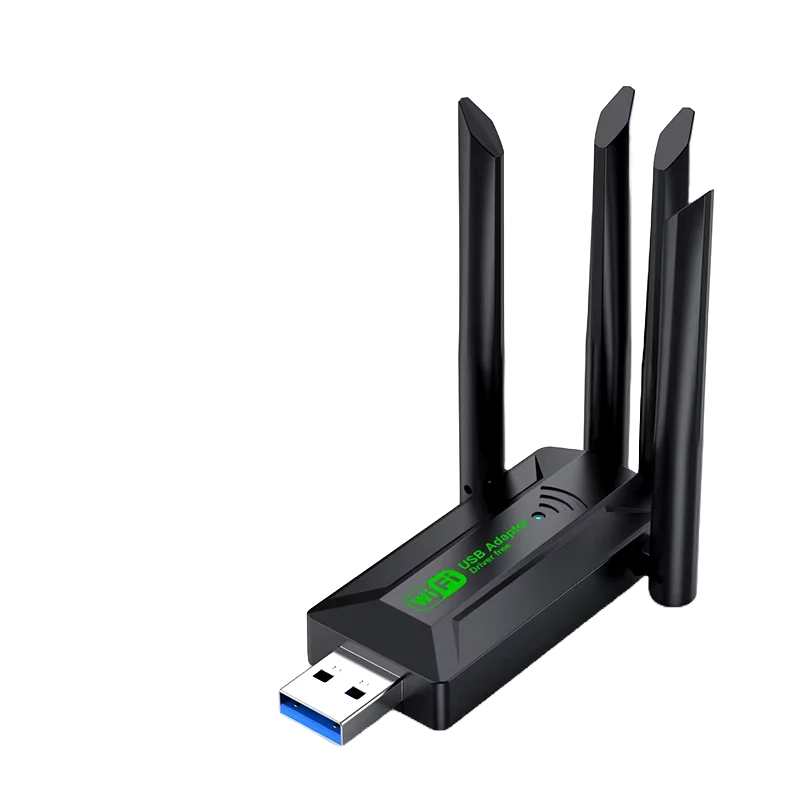 Vaorlo 1200Mbps Dual Band Wi-Fi USB Adapter with 4 Antennas, 802.11AC, USB 3.0 High-Speed Wireless Receiver for PC and Laptop.