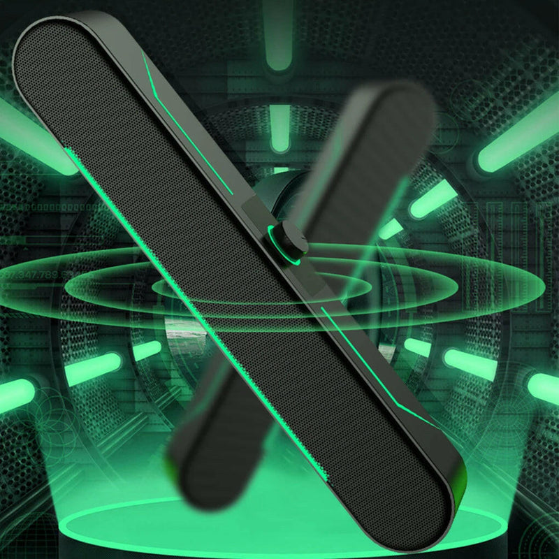 A39 Computer Speaker Surround Soundbar Speaker | 10W Wired Loudspeaker Stereo Subwoofer Sound Bar for Laptop PC Gamer.