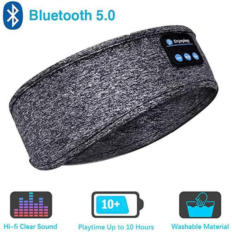 Wireless Sports Bluetooth Earphones with Sleeping Music Eye Mask and Headband for Comfortable Listening.