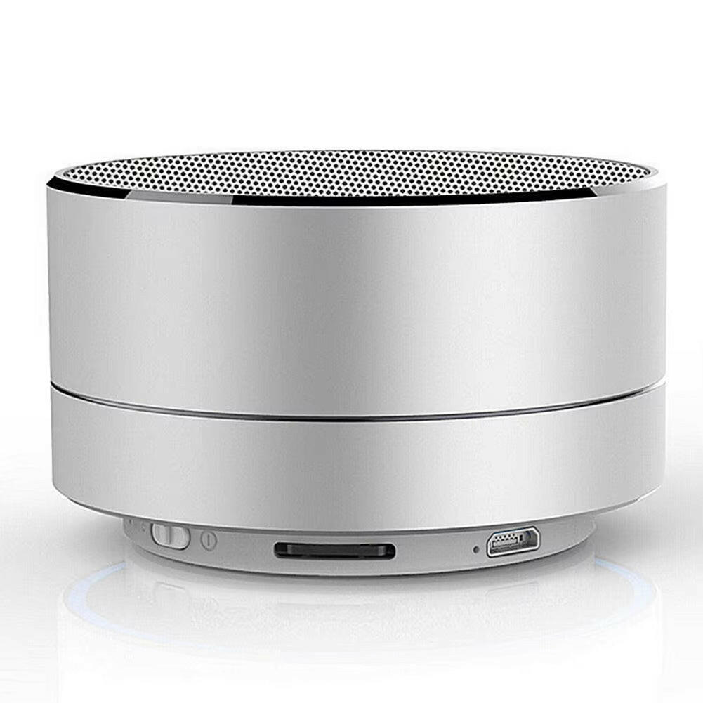 Wireless Mini Super Bass Bluetooth Music Speaker for Samsung Iphone Ipad Tablet Silver Grey.