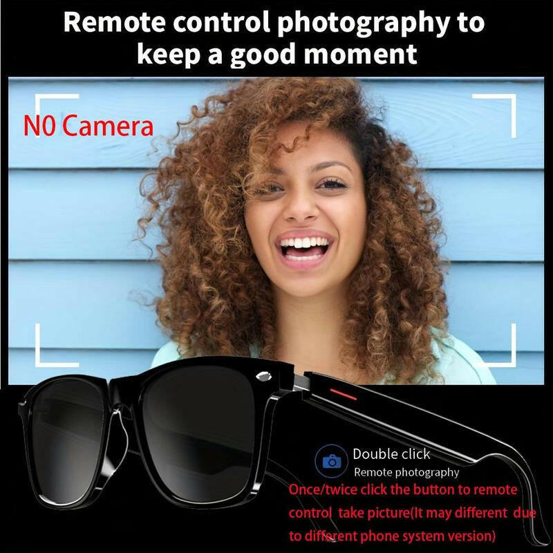 SENBONO Smart Glasses, Wireless Earphone Stereo Dual Speaker Touch Sunglasses, Outdoor Sport Calling Music Smart Bluetooth-Compatible Glasses with Accessories, Gifts for Boyfriend.
