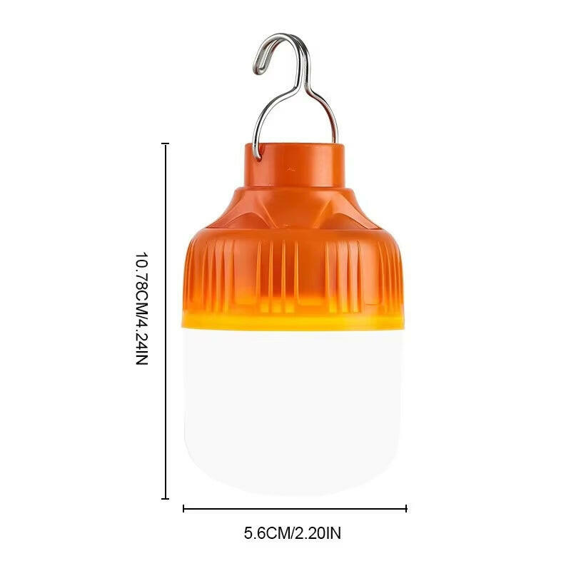 Outdoor USB Rechargeable High-Intensity LED Lantern - Portable Emergency Light for Camping and Fishing.