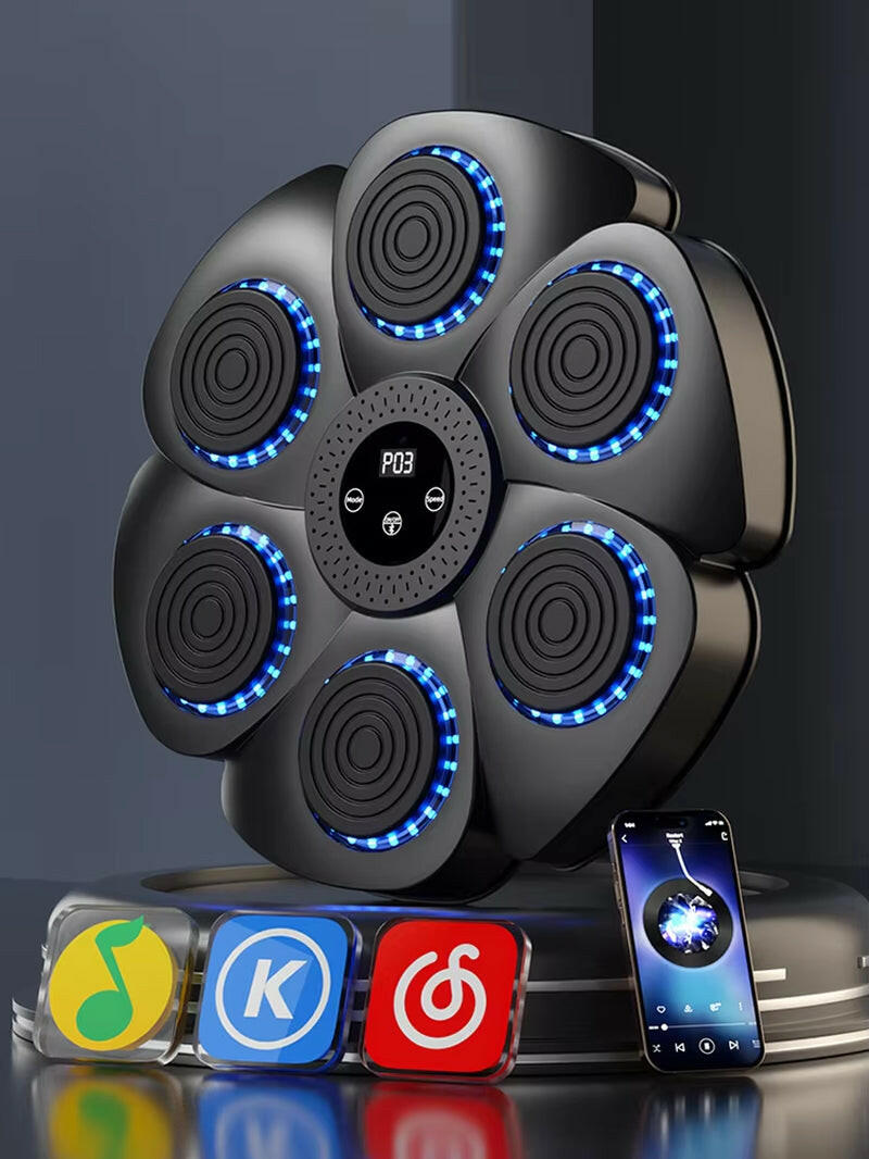 Smart Bluetooth Wall-Mounted Boxing Trainer with Music Integration for Home and Gym Use.