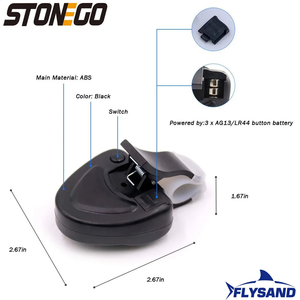 Advanced Electronic Fishing Rod Bite Alarm with Loud Siren and Dual Day/Night Indicator - Battery Included.