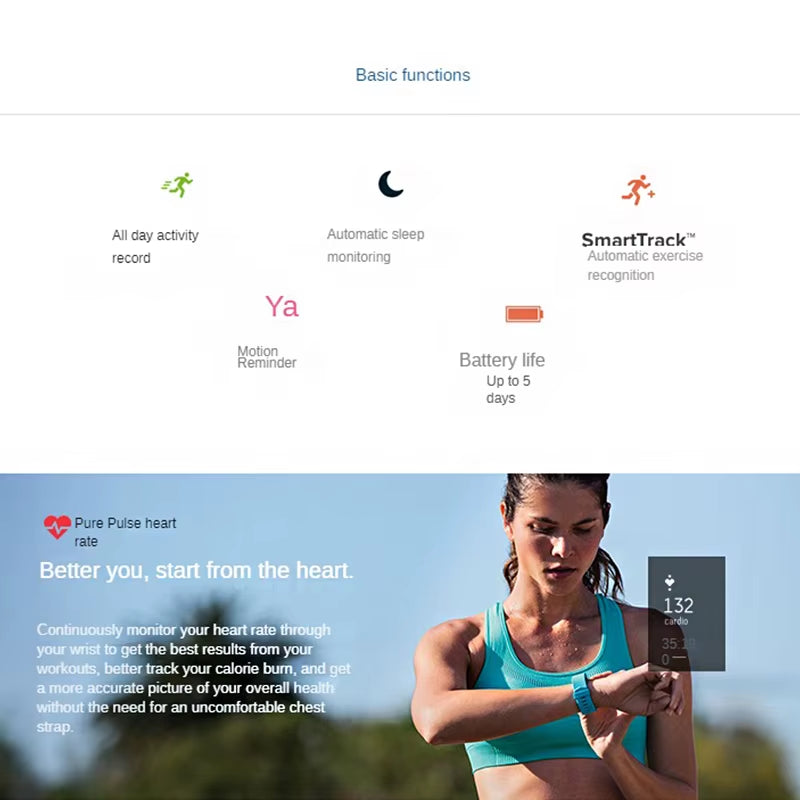 Revolutionize Your Fitness Journey with the Fitbit Charge 2: Smart Tracker for Heart Rate, Sleep, and Activity Monitoring with GPS