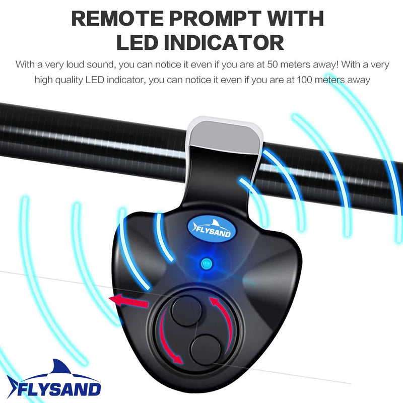 Advanced Electronic Fishing Rod Bite Alarm with Loud Siren and Dual Day/Night Indicator - Battery Included.