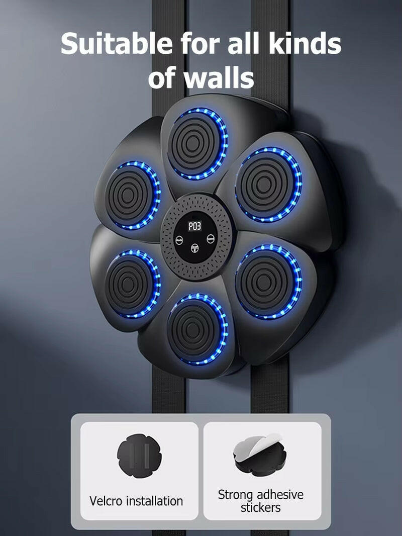Smart Bluetooth Wall-Mounted Boxing Trainer with Music Integration for Home and Gym Use.