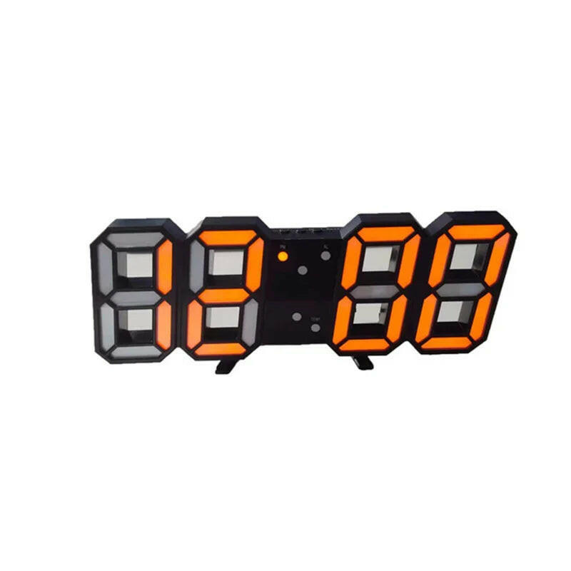 3D LED Digital Wall Clock with Date, Time, and Celsius Display - Alarm Clock and Nightlight for Home and Living Room Décor.