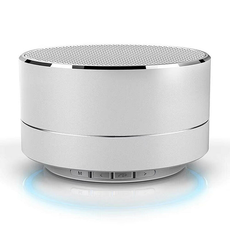 Wireless Mini Super Bass Bluetooth Music Speaker for Samsung Iphone Ipad Tablet Silver Grey.