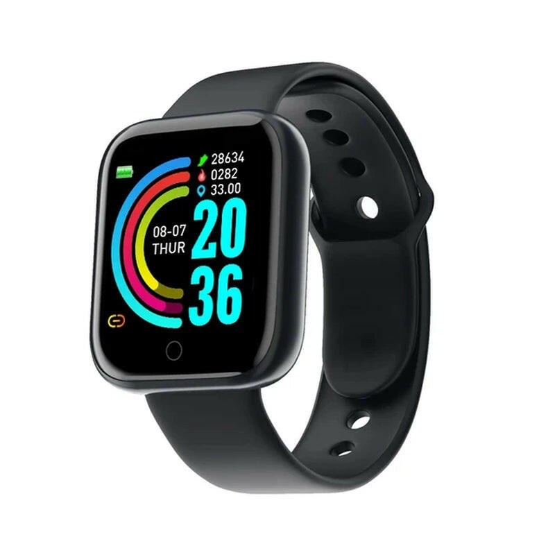 Waterproof Smart Watch for Women and Men - Electronic Fitness Tracker for Kids, Compatible with Xiaomi and Huawei Bracelets.