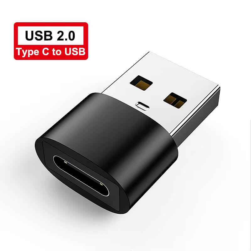 LED USB 3.0 to Type-C Adapter - OTG USB-C and USB-A to Micro USB Female Connector for Samsung, Xiaomi, and POCO Devices.