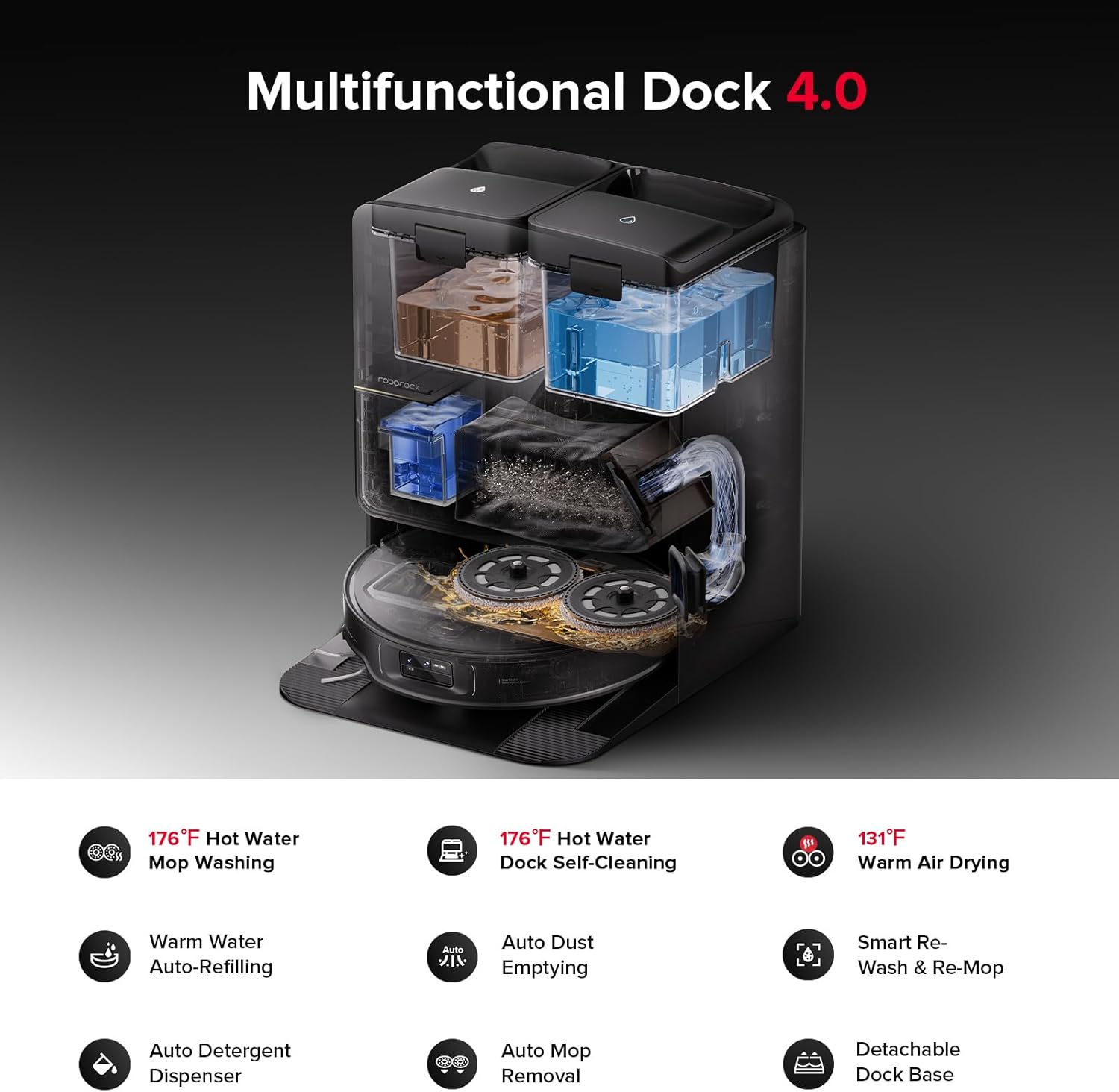 Roborock Saros Z70 AI-Powered Robot Vacuum and Mop.