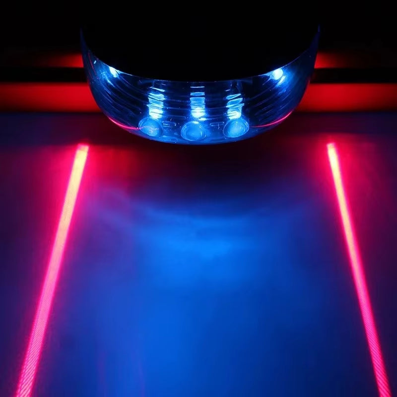 High-Visibility Bicycle LED Tail Light with Dual Laser and Waterproof Design for Enhanced Safety.