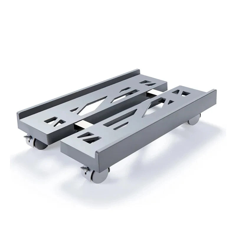 Adjustable Ventilated CPU Stand with Caster Wheels - Ideal Under Desk Holder for Most PC Towers.