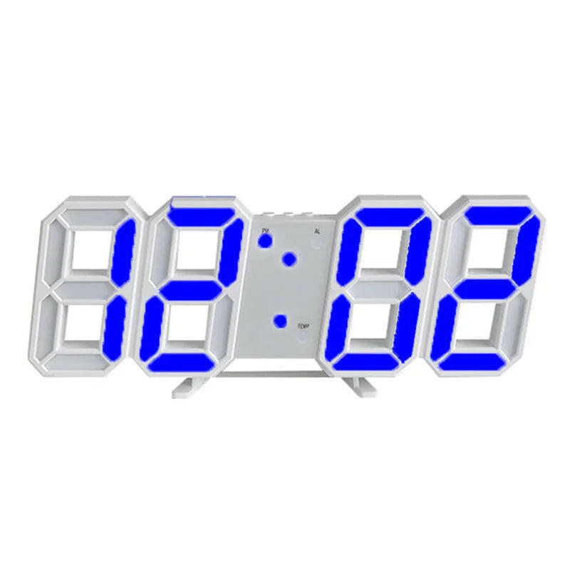 3D LED Digital Wall Clock with Date, Time, and Celsius Display - Alarm Clock and Nightlight for Home and Living Room Décor.