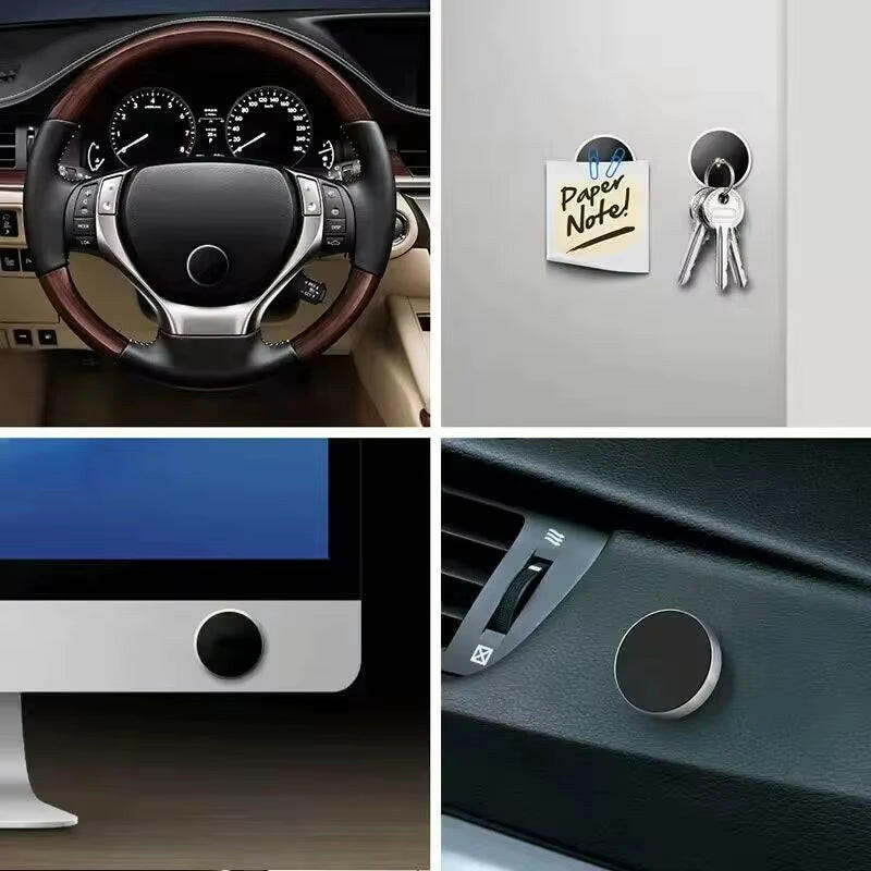 Magnetic Car Phone Holder - Dashboard and Wall Mount for iPhone, Samsung, and Xiaomi.