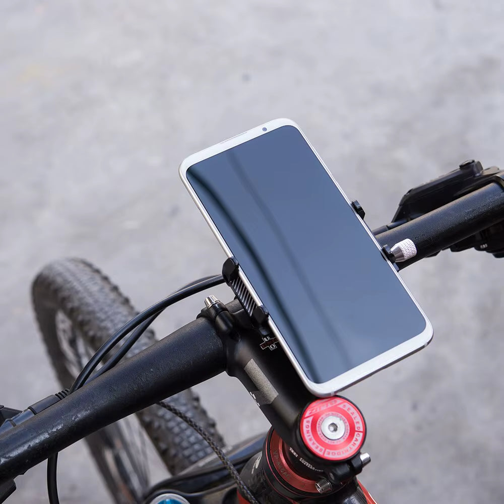 ZTTO Universal Bicycle Phone Holder - Durable Metal Mount for MTB, Road Bike, and Motorcycle, Compatible with Mobile Devices and GPS.