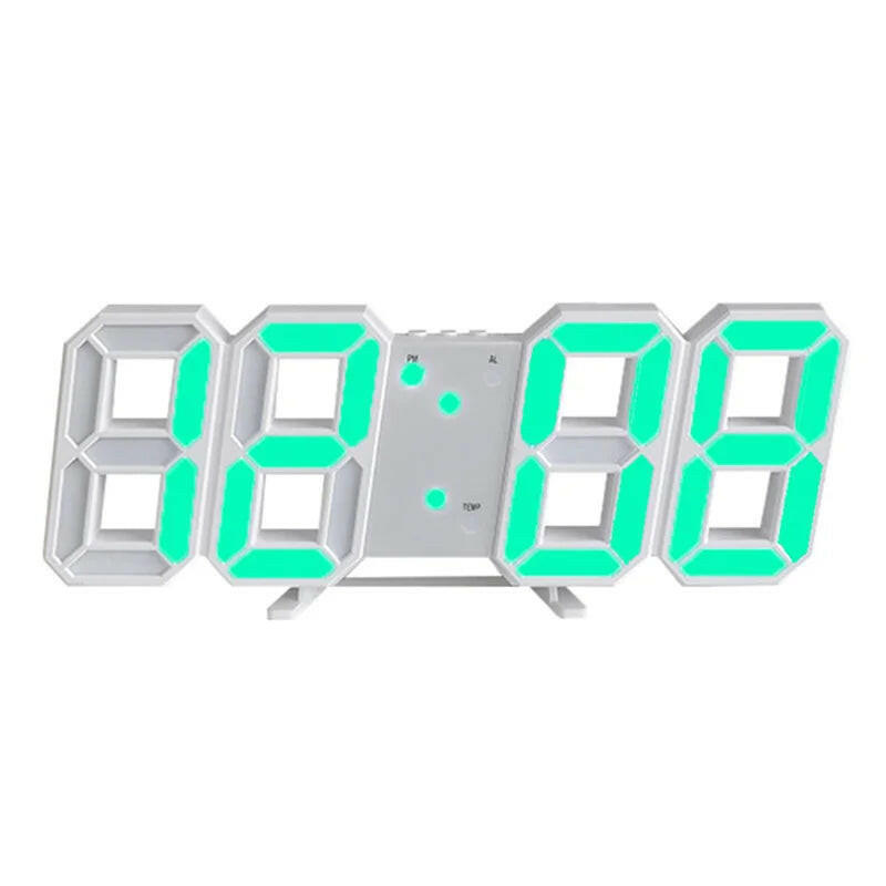 3D LED Digital Wall Clock with Date, Time, and Celsius Display - Alarm Clock and Nightlight for Home and Living Room Décor.
