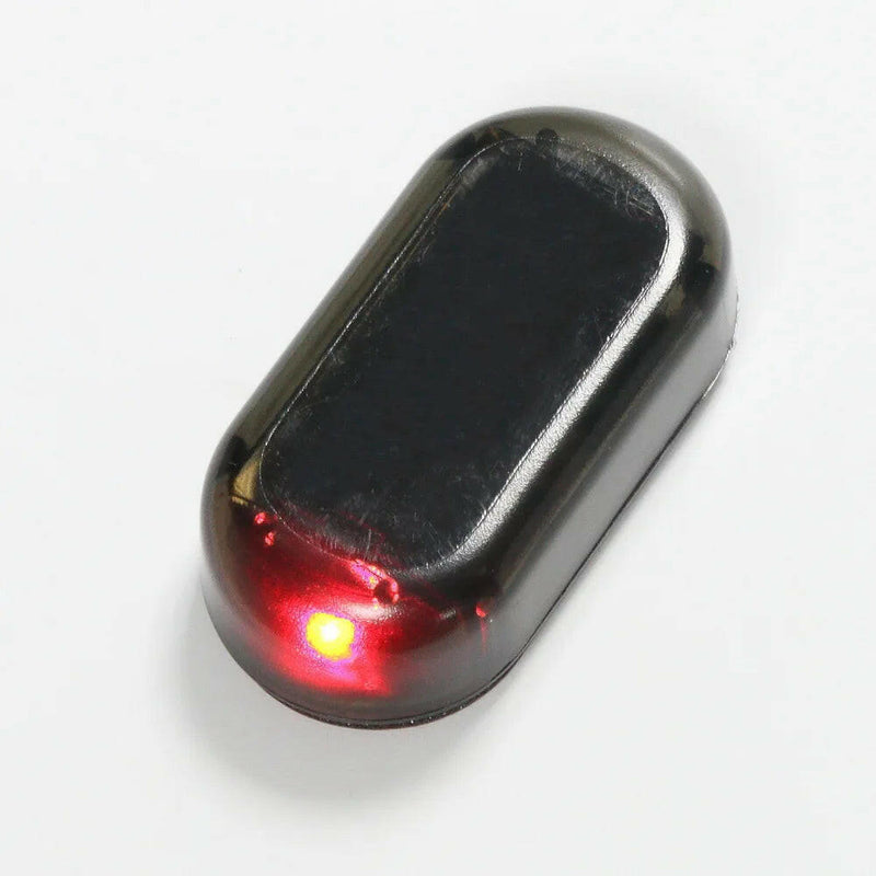 Solar-Powered USB LED Imitation Car Security Light - Wireless Anti-Theft Warning Lamp.