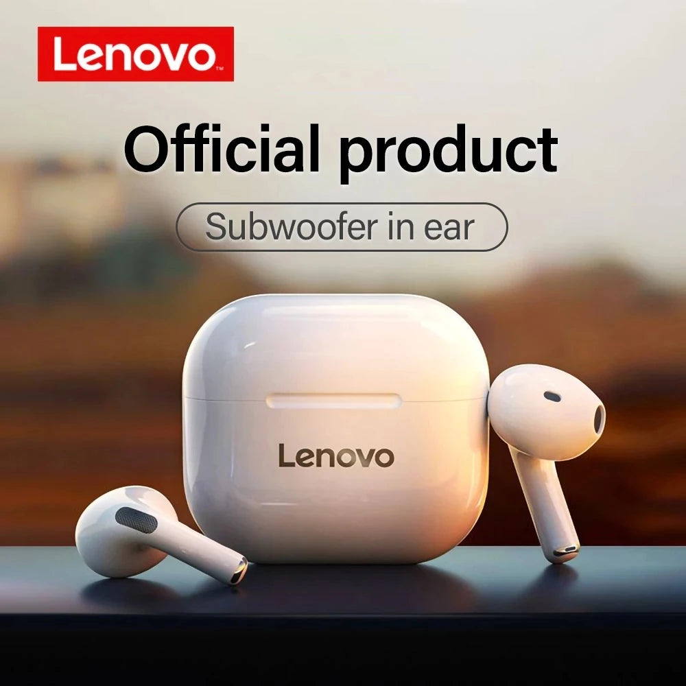 Lenovo LP40 Wireless Bluetooth Earbuds.