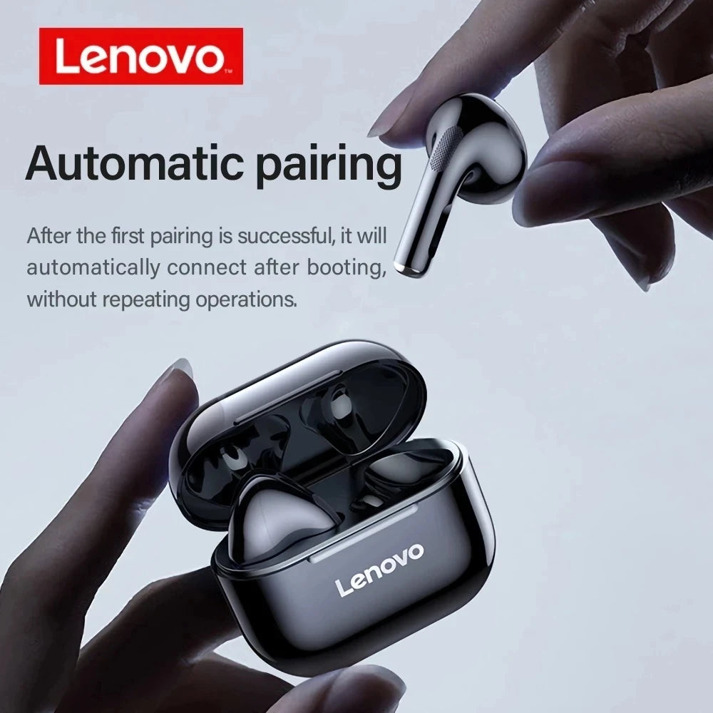 Lenovo LP40 Wireless Bluetooth Earbuds.