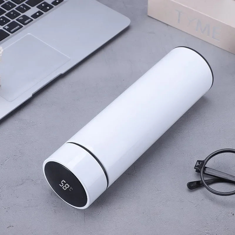 500ML Smart Temperature Control Thermos Bottle - Insulated Sports Water Cup for Car, Maintains Hot and Cold Beverages, Vacuum Flask