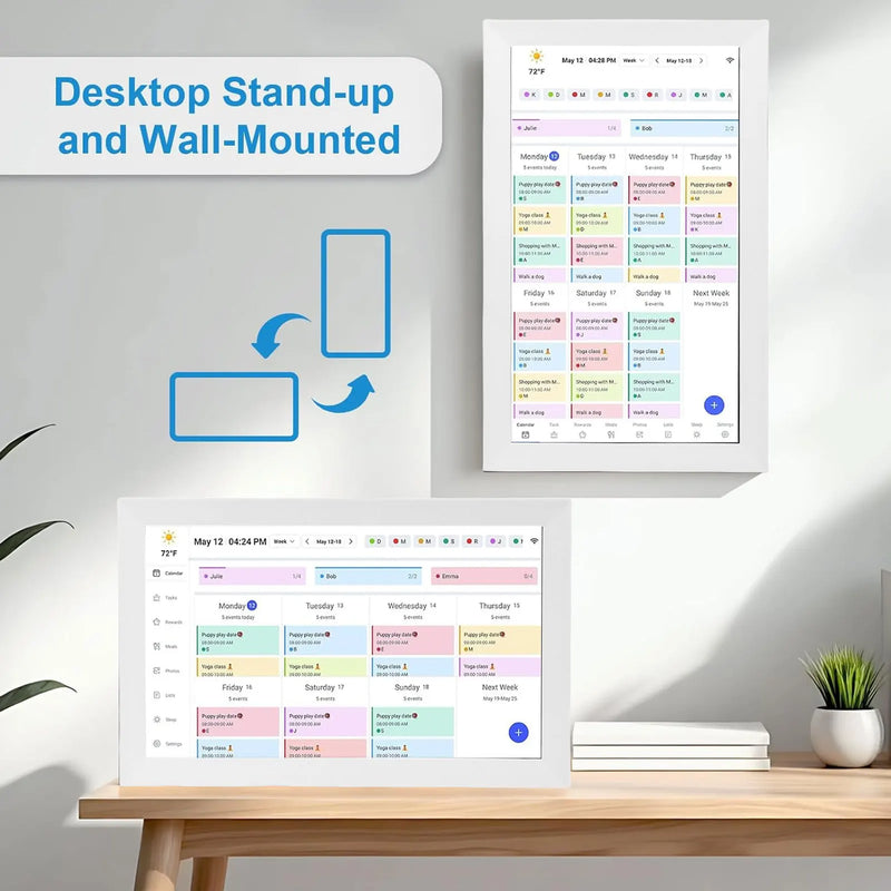 15.6-Inch Touchscreen Wi-Fi Smart Digital Calendar and Interactive Display with App for Family Planning and Photo Sharing
