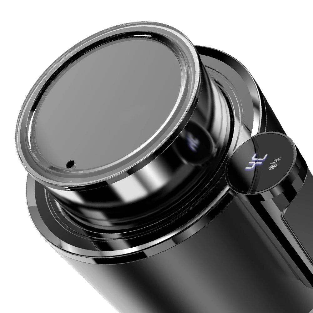 12V Dual Function Car Beverage Holder with Digital Display - Heating and Cooling Electric Cup for Fast Temperature Control.