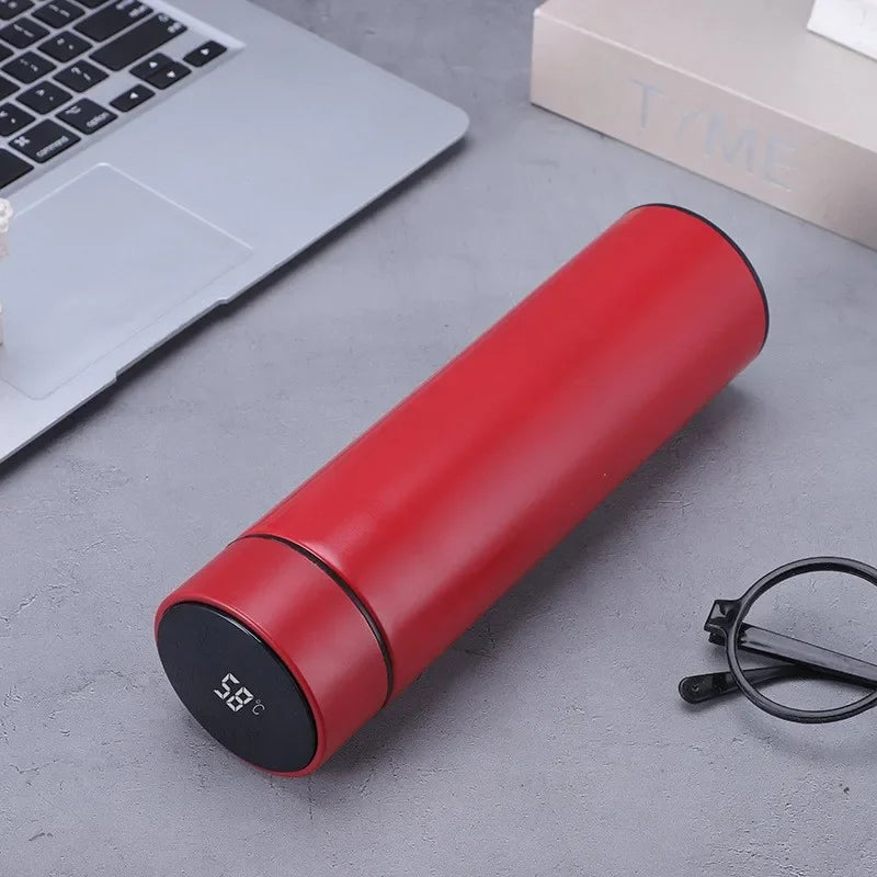 500ML Smart Temperature Control Thermos Bottle - Insulated Sports Water Cup for Car, Maintains Hot and Cold Beverages, Vacuum Flask
