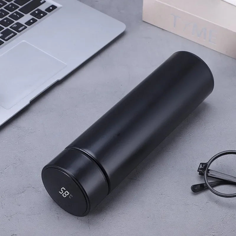 500ML Smart Temperature Control Thermos Bottle - Insulated Sports Water Cup for Car, Maintains Hot and Cold Beverages, Vacuum Flask