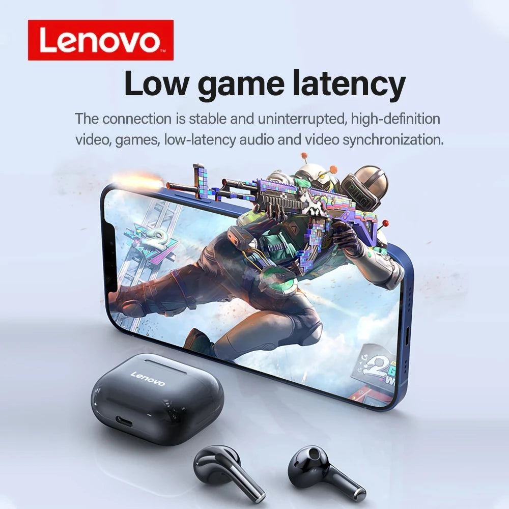 Lenovo LP40 Wireless Bluetooth Earbuds.