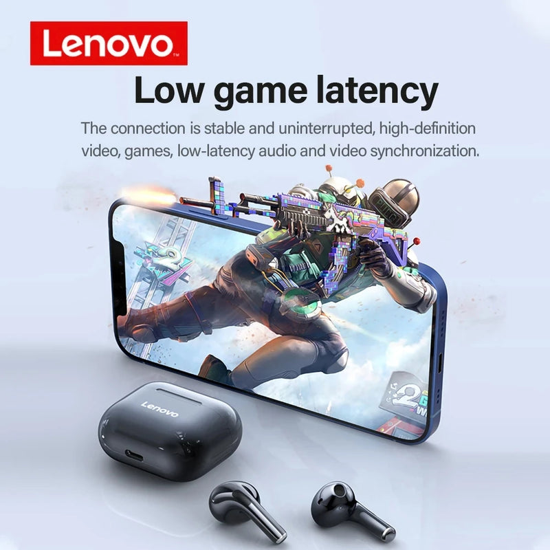 Lenovo LP40 Wireless Bluetooth Earbuds.