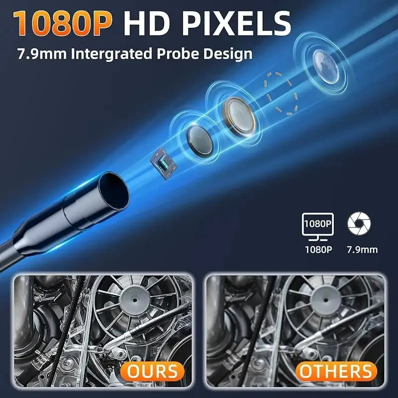 8mm endoscope camera for precise inspections, featuring high-resolution imaging and flexible design