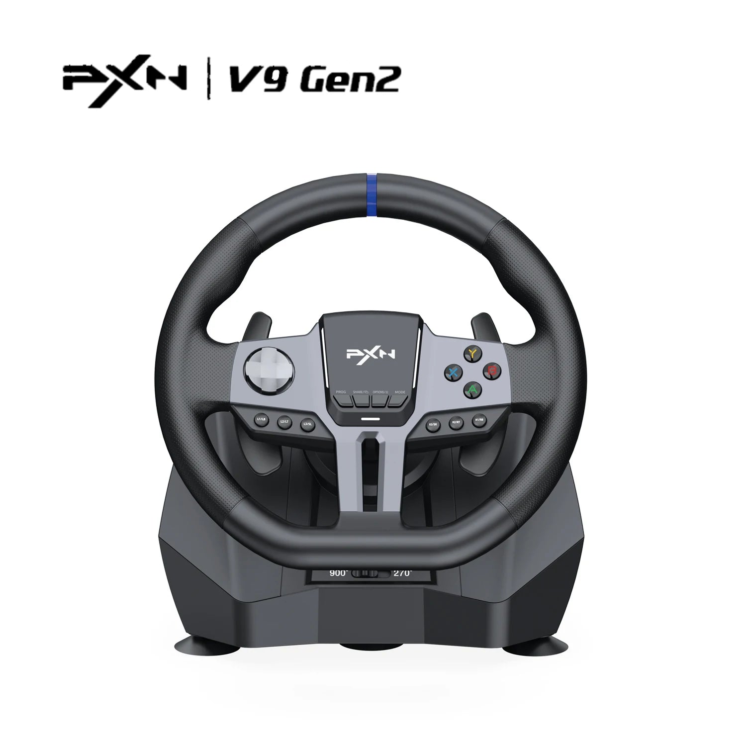 V9 Gen2 Professional Gaming Steering Wheel with 270°/900° Rotation for PS4, PS3, PC (Windows 8, 10, 11), Switch, Xbox One, and Xbox Series X/S