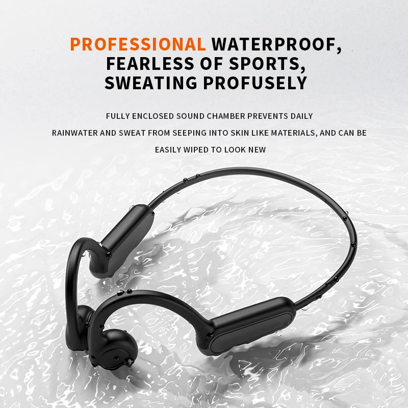 Mijia Bone Conduction Bluetooth 5.3 Sports Earphones - Waterproof Wireless Headset with Ear Hook for Running and Driving.