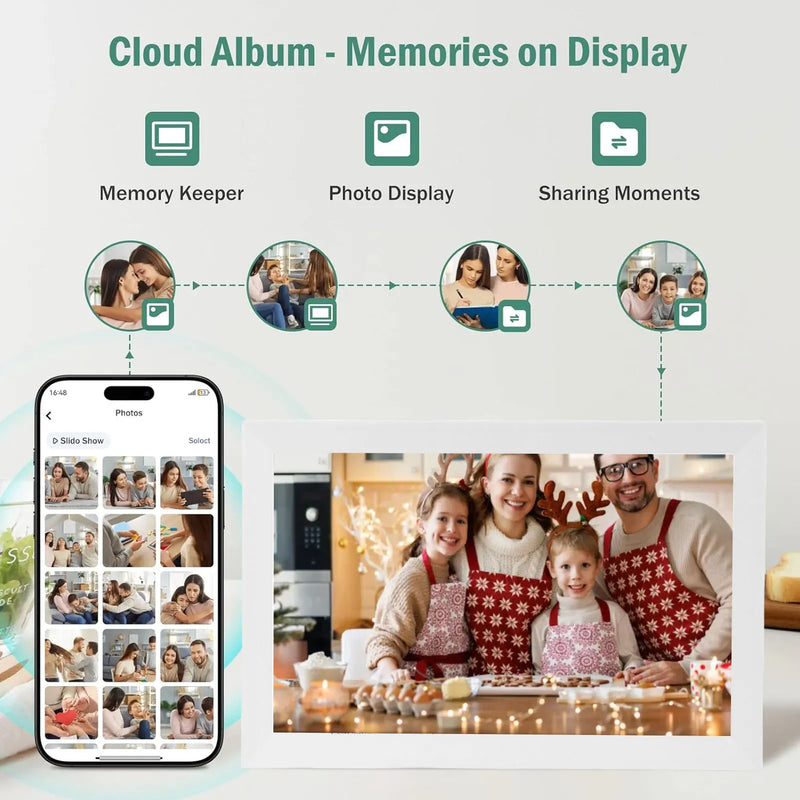15.6-Inch Touchscreen Wi-Fi Smart Digital Calendar and Interactive Display with App for Family Planning and Photo Sharing