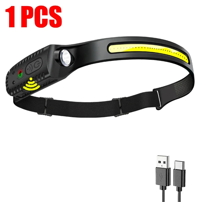 KDULIT USB Rechargeable LED Sensor Headlamp