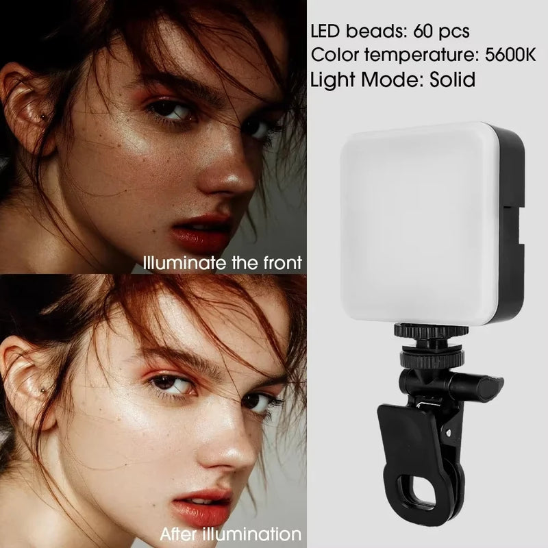 Portable LED Selfie Light for Mobile Devices and Laptops