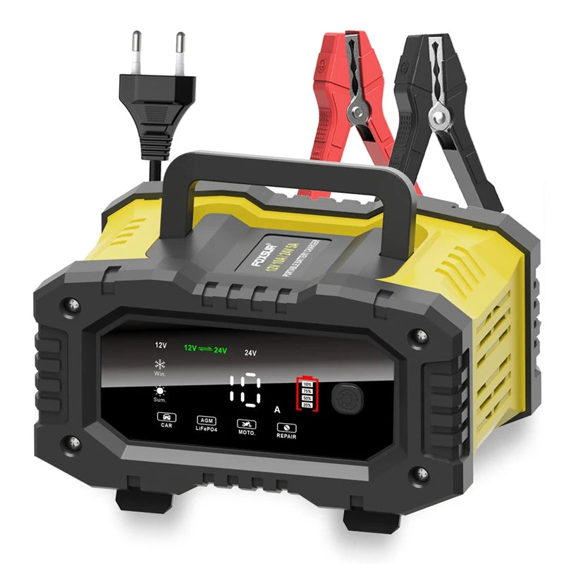 Smart battery charger for efficient car maintenance and prolonged vehicle battery life
