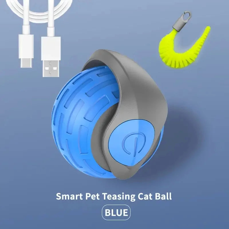 Automatic Interactive Smart Cat Toy - USB Rechargeable Rolling Ball and Mouse Car Teaser