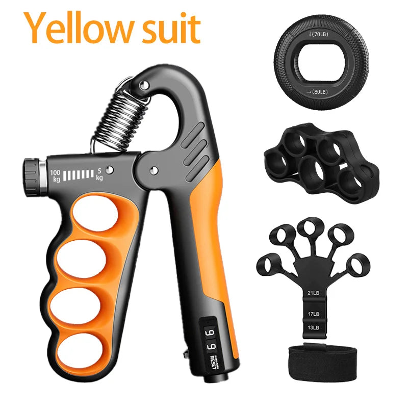 Premium Adjustable Grip Strengthener for Hand and Wrist - Enhance Muscle Recovery with 5-150Kg Resistance Levels.